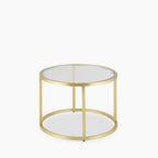 Madison Set of 2 Round Nesting Coffee Tables | Brass