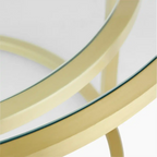 Madison Set of 2 Round Nesting Coffee Tables | Brass