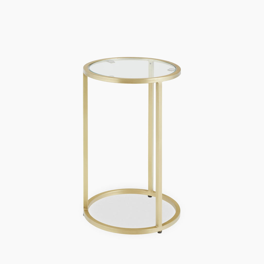 Madison Set of 3 Round Nesting Side Tables | Brass