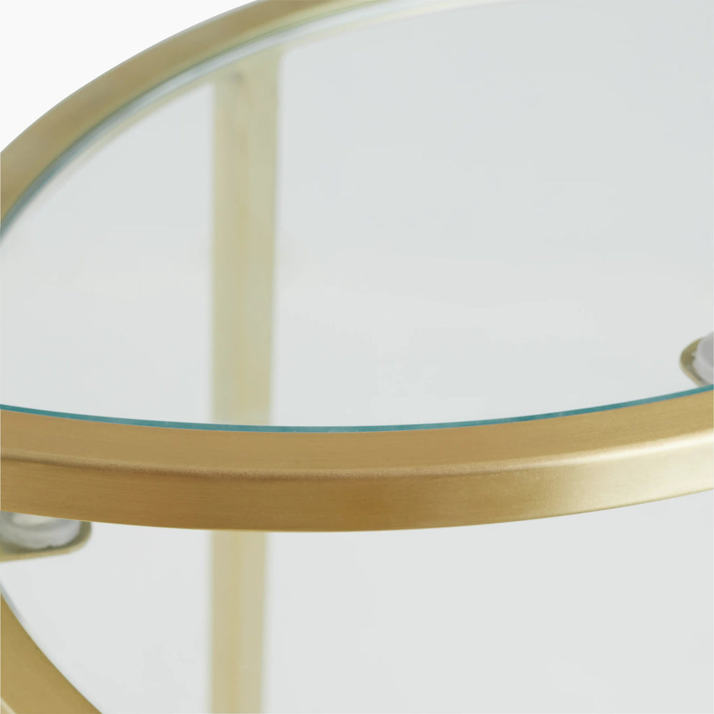 Madison Set of 3 Round Nesting Side Tables | Brass
