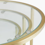 Madison Set of 3 Round Nesting Side Tables | Brass