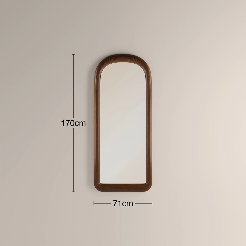Ciara Arch Full Length Mirror, 170 x 71 cm | Walnut