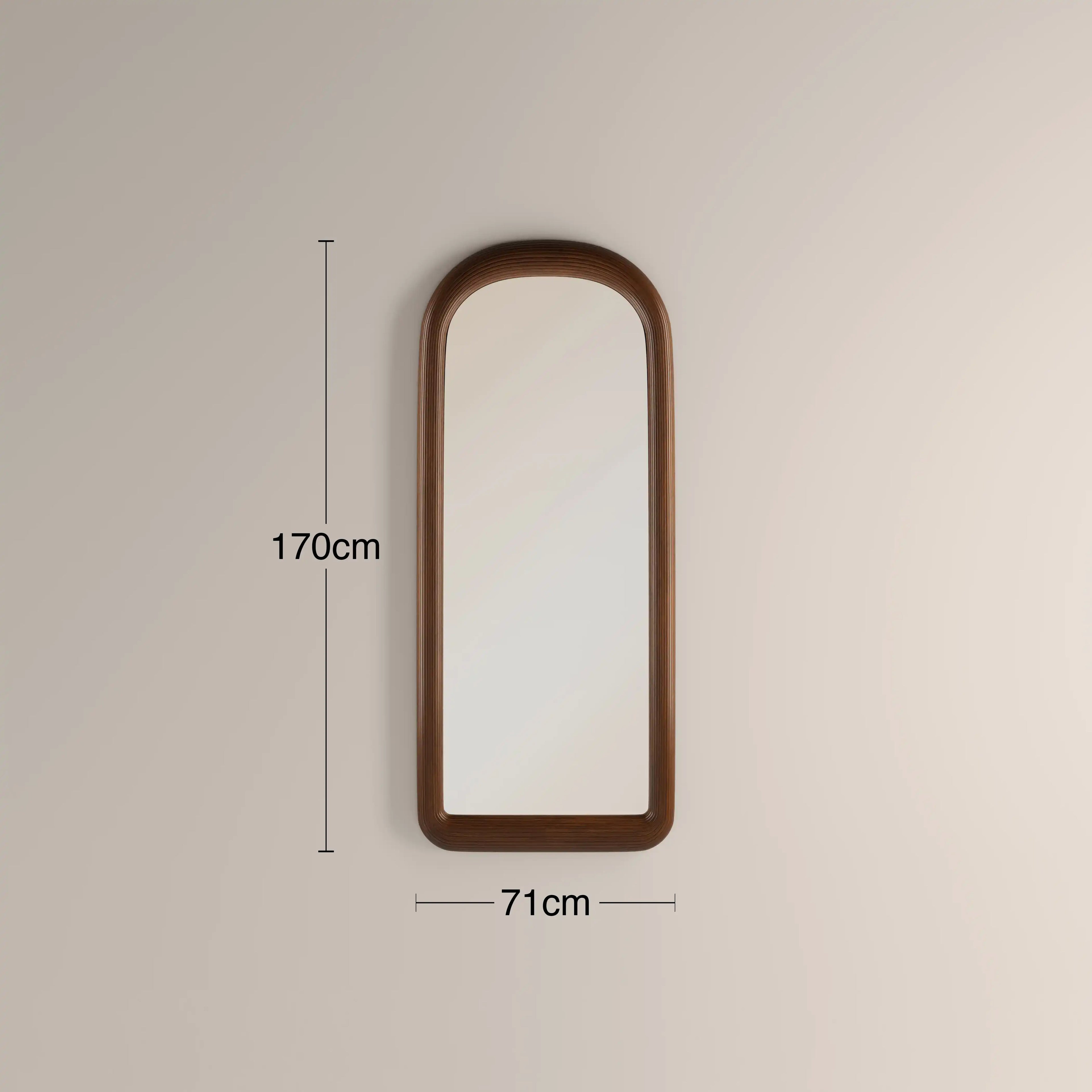 Ciara Arch Full Length Mirror, 170 x 71 cm | Walnut