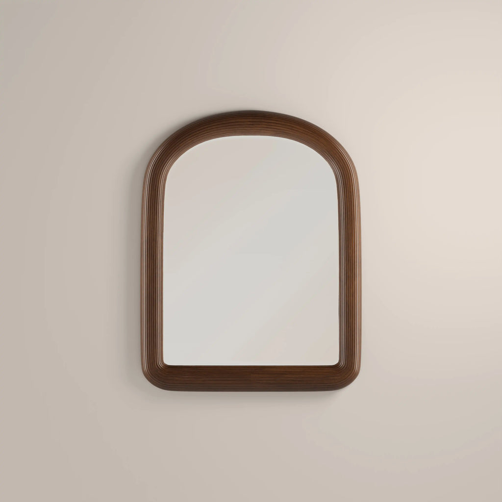 Ciara Arch Wall Mirror, 90 x 71 cm | Walnut
