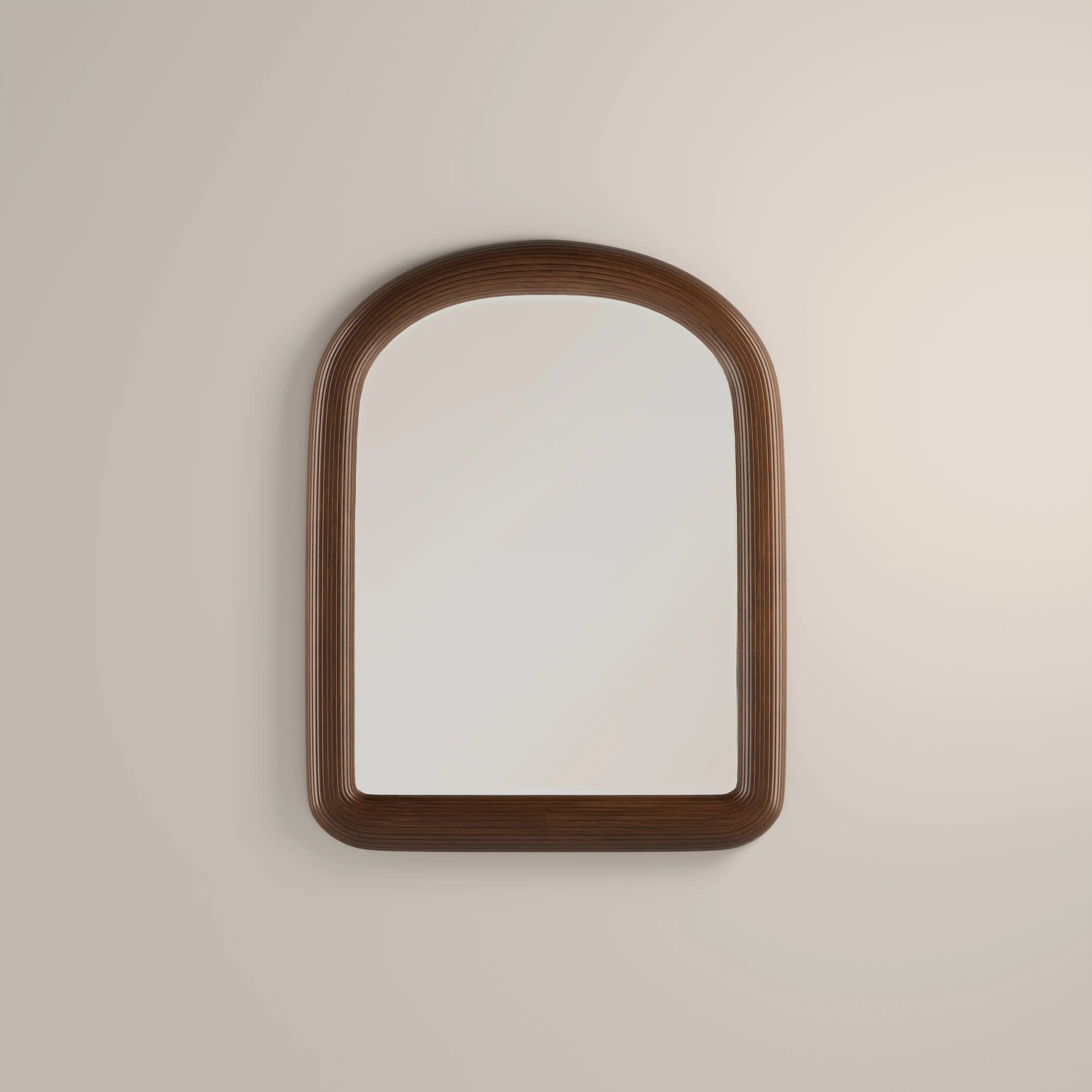 Ciara Arch Wall Mirror, 90 x 71 cm | Walnut