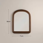 Ciara Arch Wall Mirror, 90 x 71 cm | Walnut