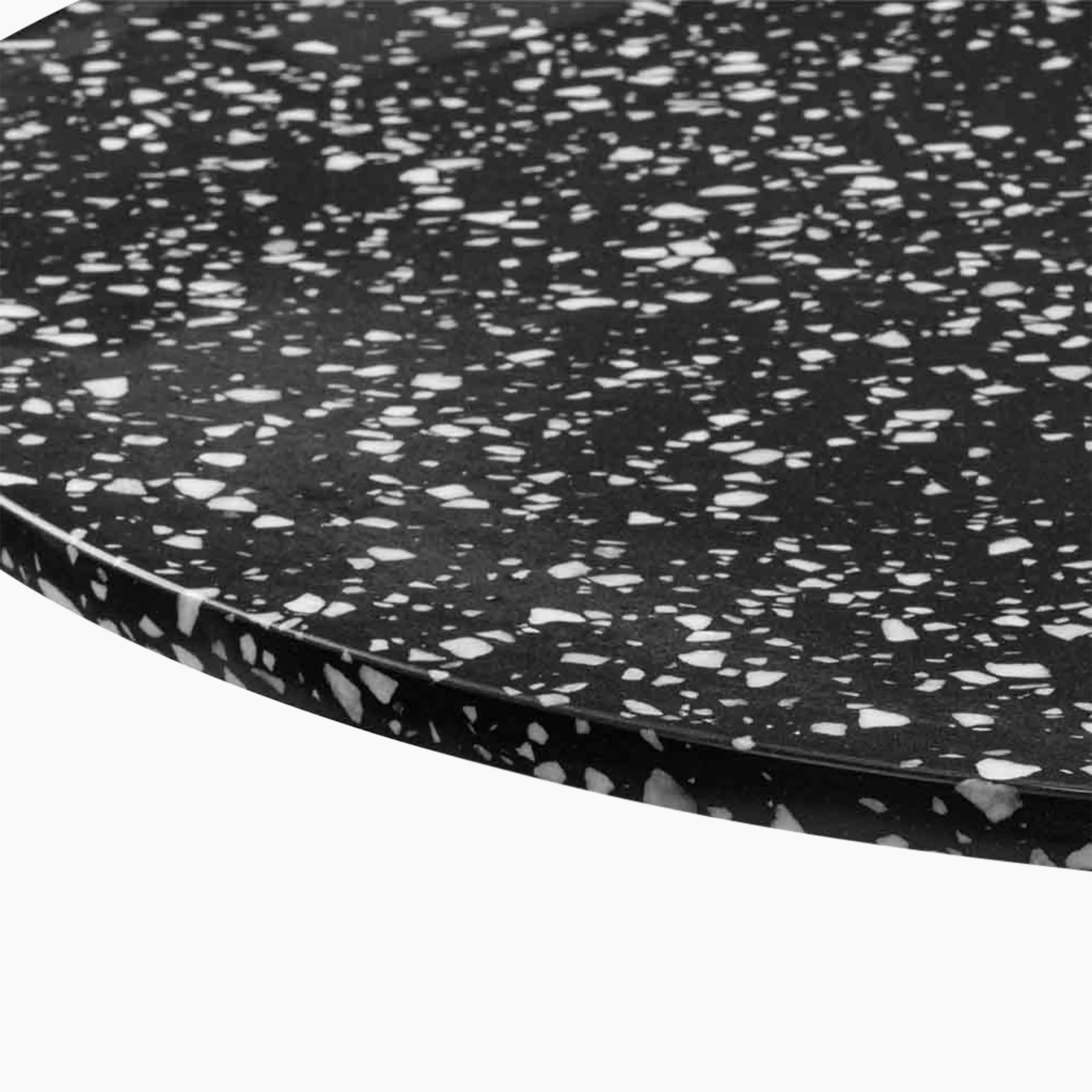 Farrow Round Table Top | Black Terrazzo