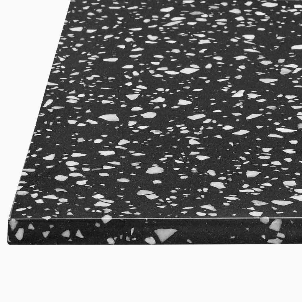 Farrow Square Table Top | Black Terrazzo