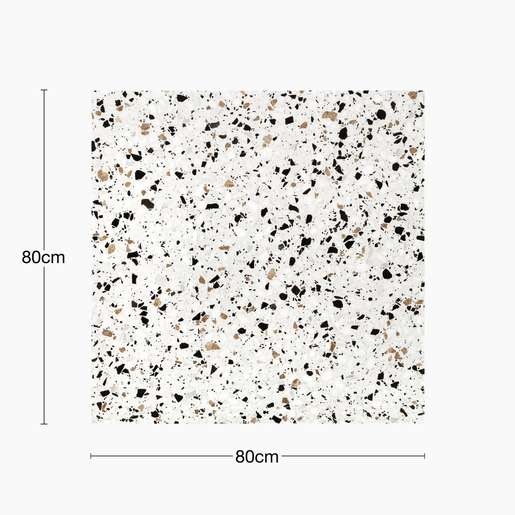 Farrow Square Table Top | White Terrazzo
