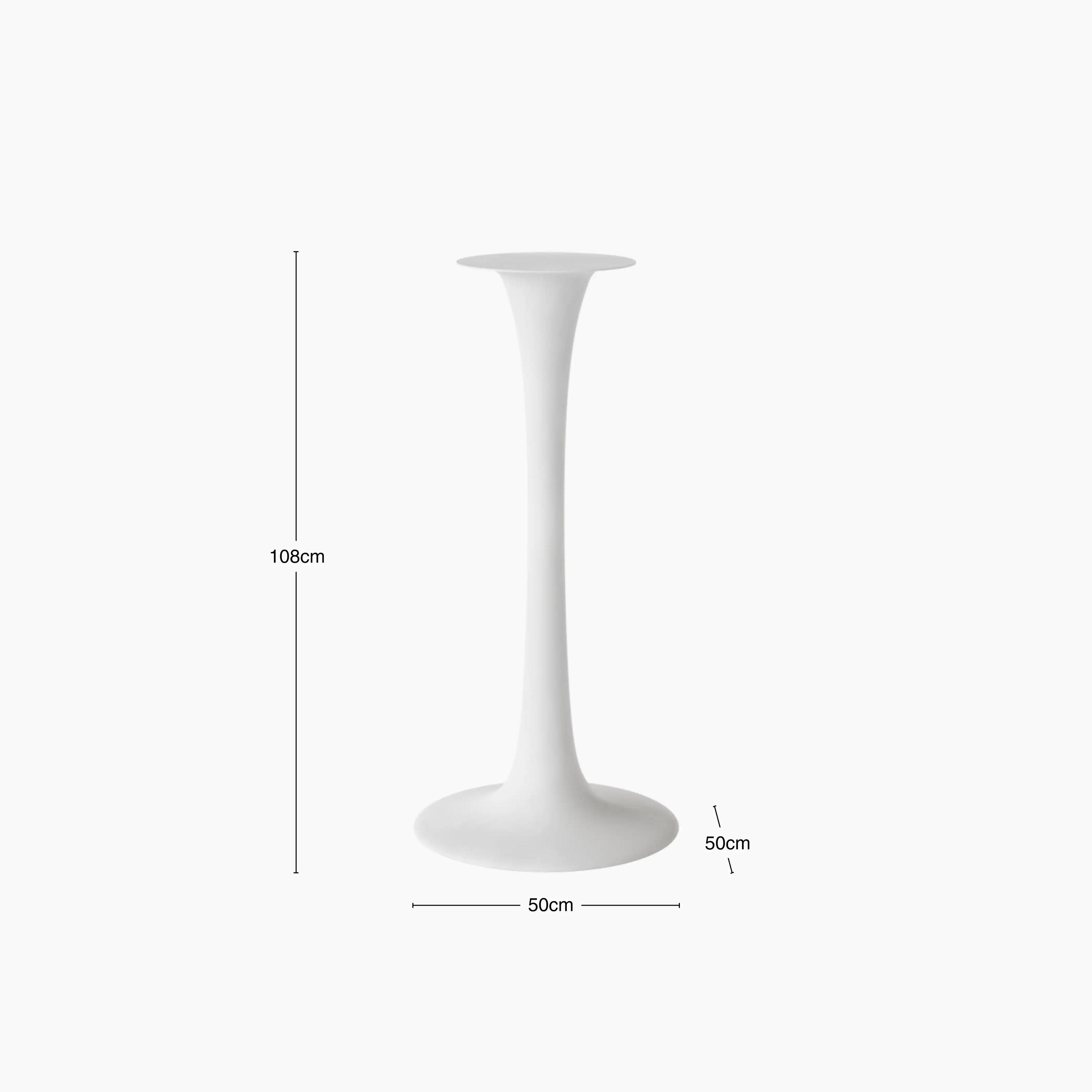 Fulham Bar Table Base | White