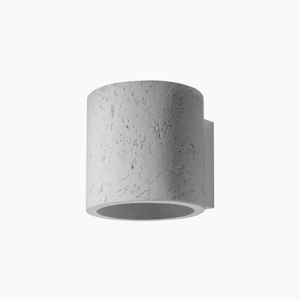 Assia Round Wall Light | Concrete Grey