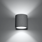 Assia Round Wall Light | Concrete Grey
