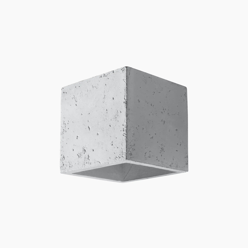 Assia Square Wall Light | Concrete Grey