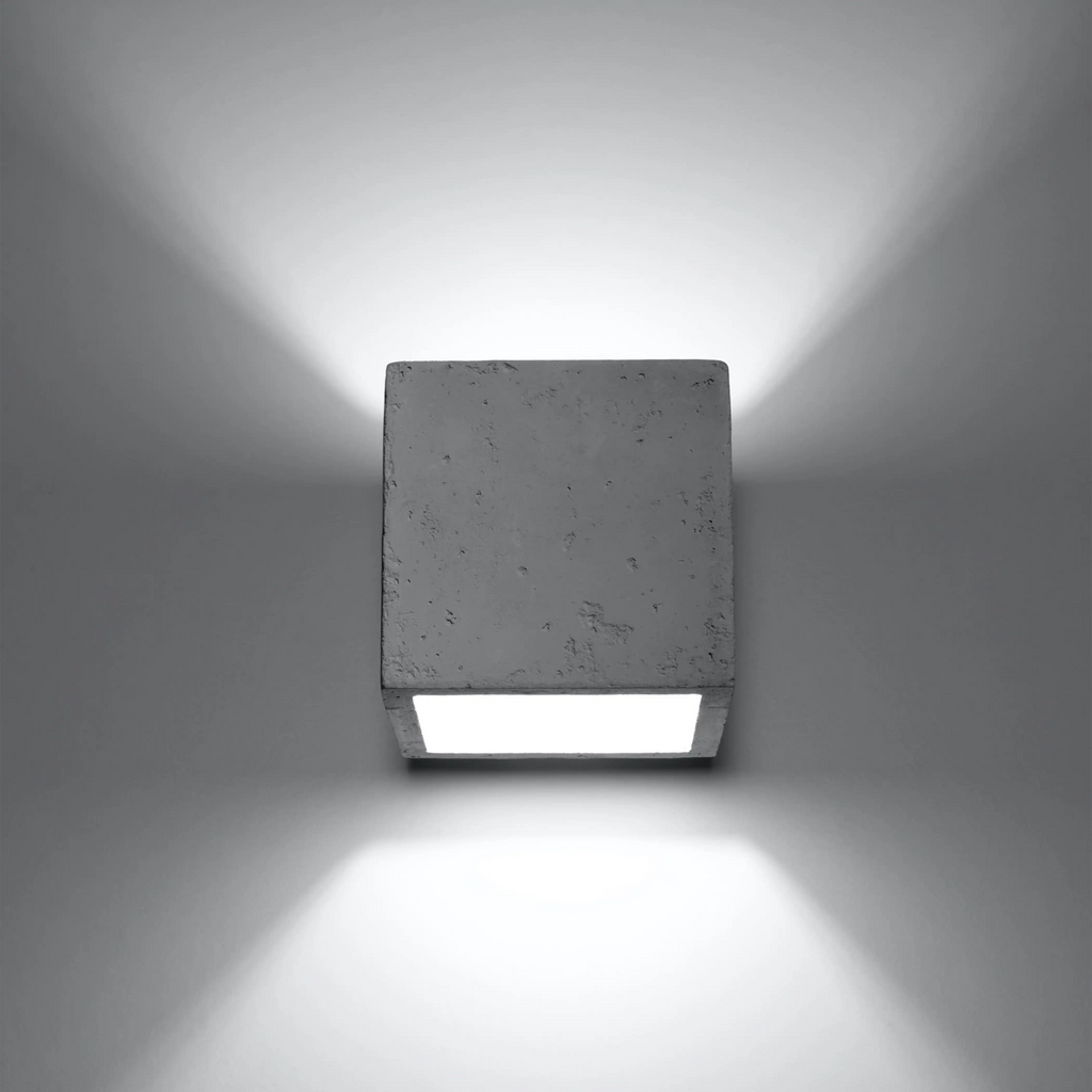Assia Square Wall Light | Concrete Grey