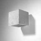 Assia Square Wall Light | Concrete Grey