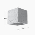 Assia Square Wall Light | Concrete Grey