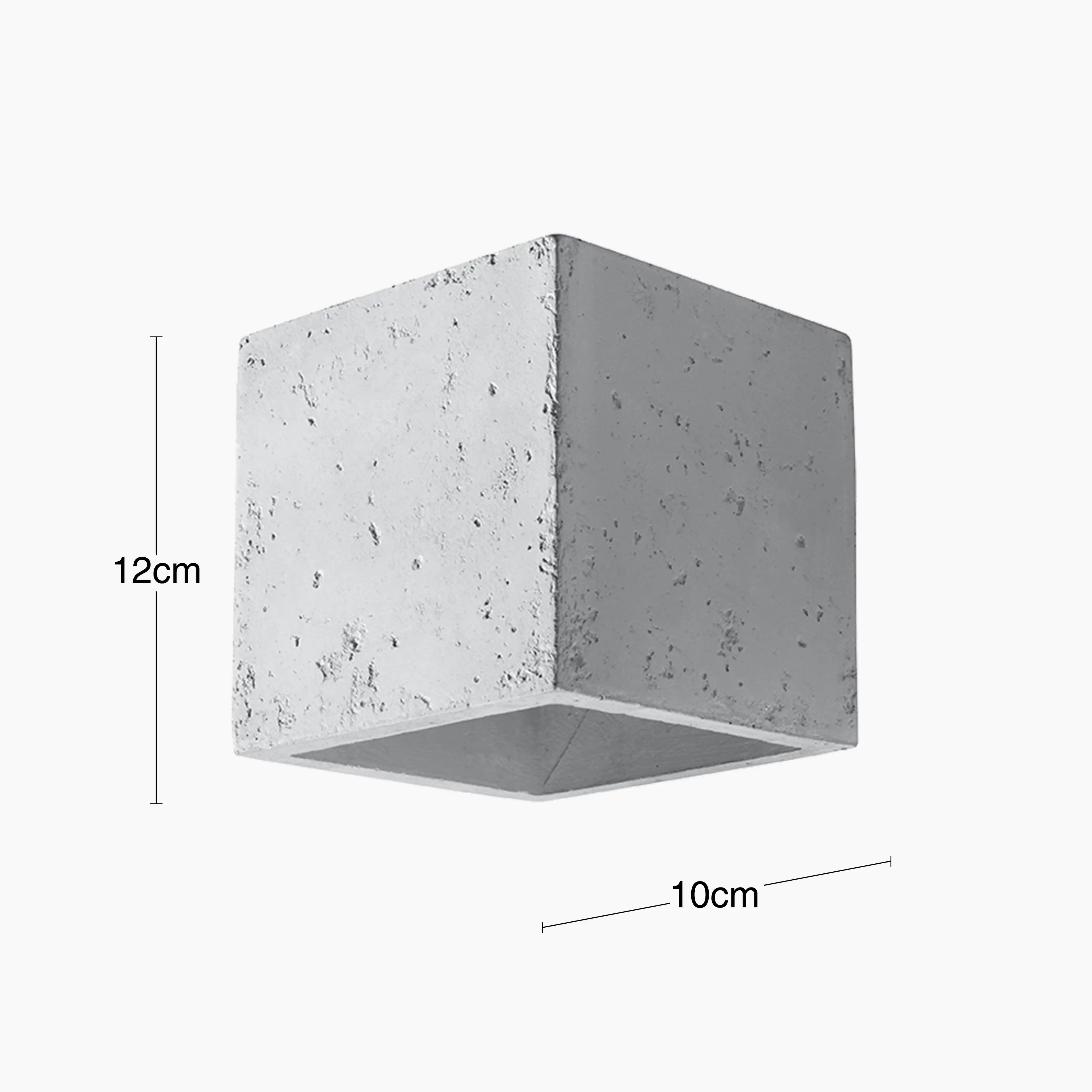 Assia Square Wall Light | Concrete Grey