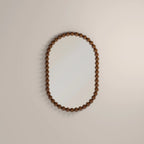 Ashby Oval Wall Mirror, 90 x 60 cm | Walnut