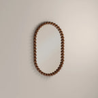 Ashby Oval Wall Mirror, 90 x 60 cm | Walnut