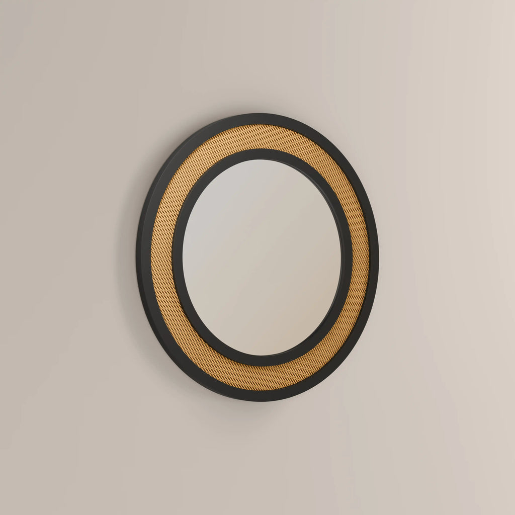 Brook Round Wall Mirror,  80 cm| Rattan
