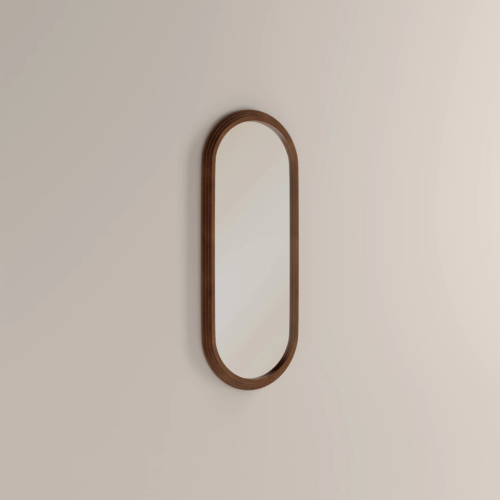 Bette Floor Length Wall Mirror, 120 x 50 cm  | Walnut