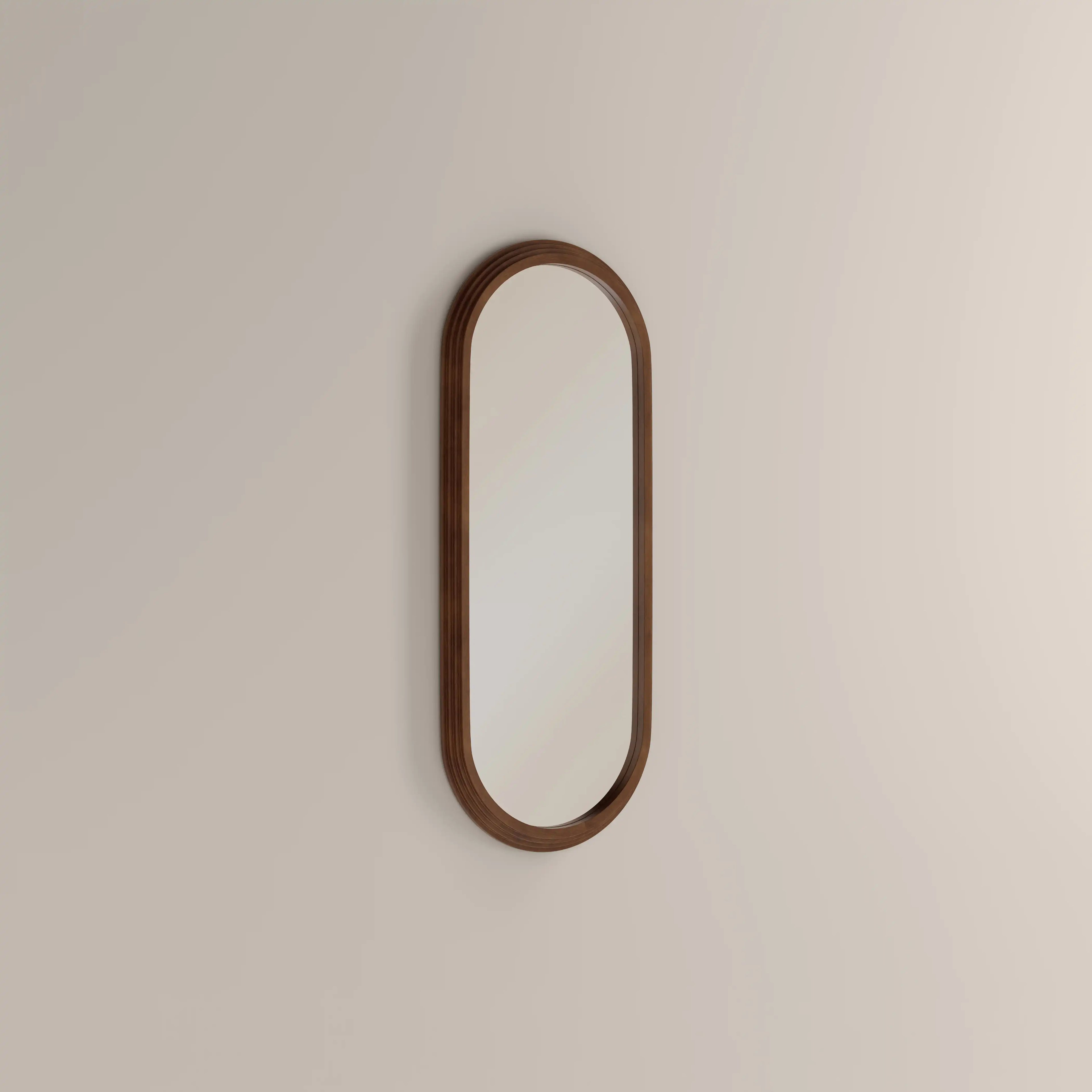 Bette Floor Length Wall Mirror, 120 x 50 cm  | Walnut