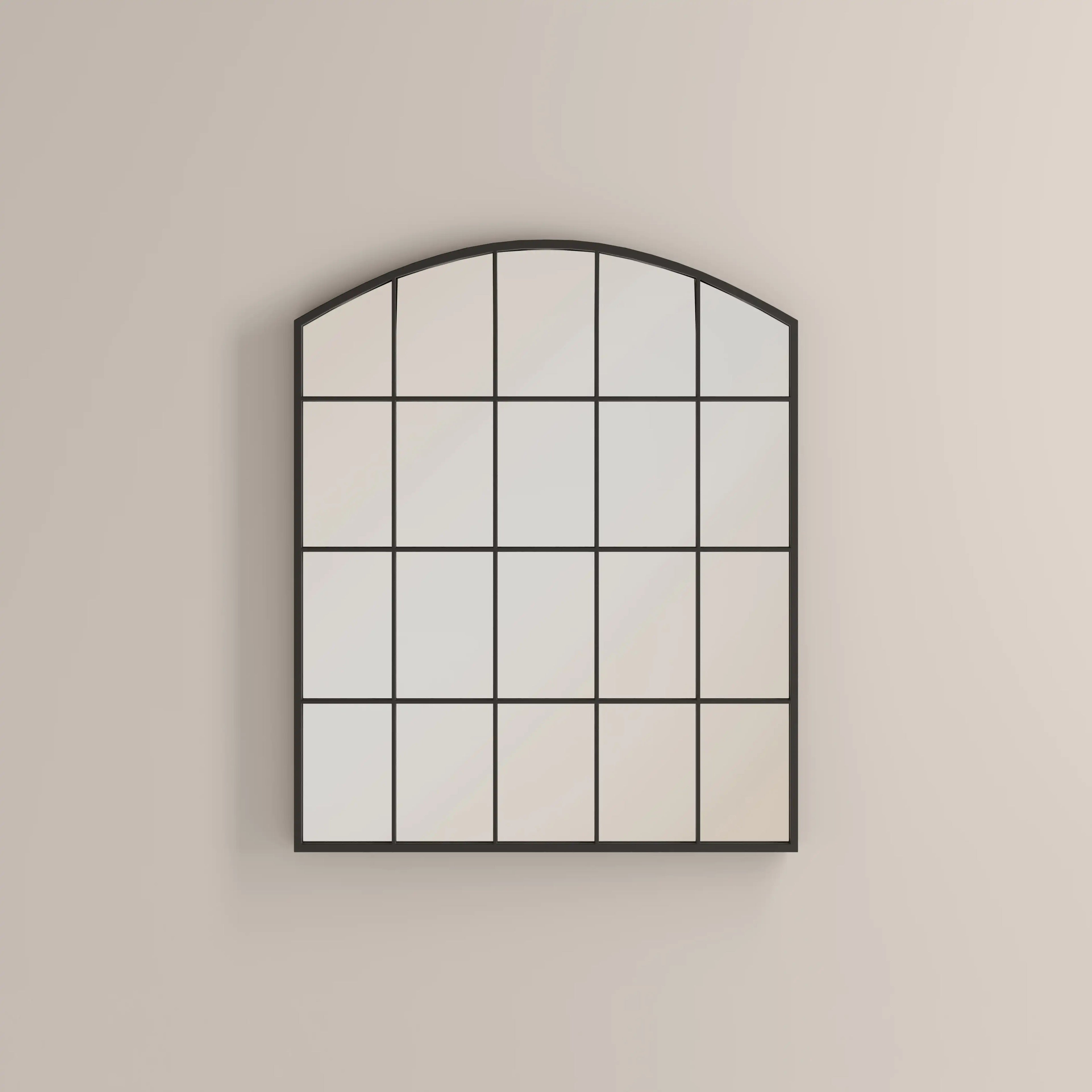 Arlon Arch Wall Mirror, 90 x 80 cm | Black