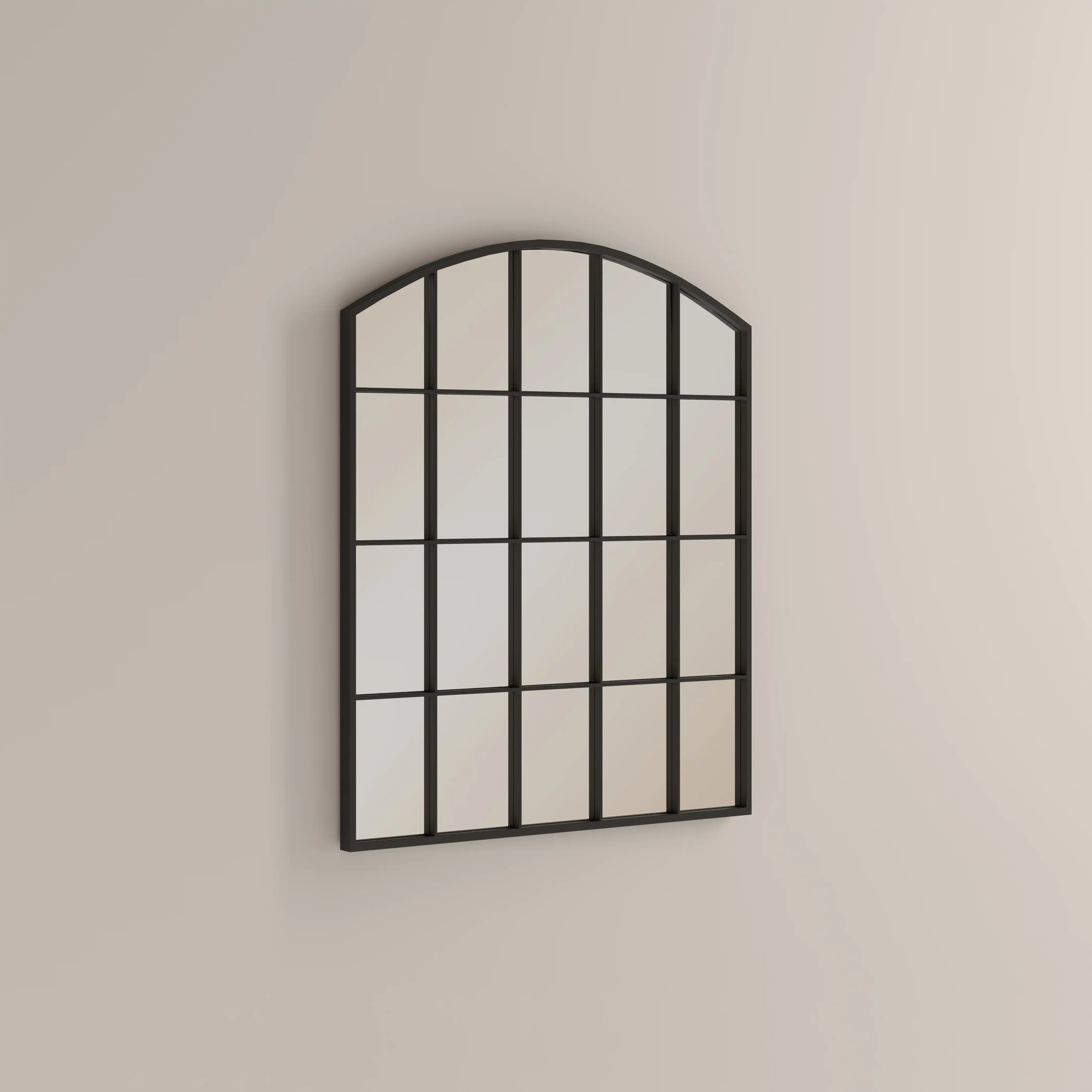 Arlon Arch Wall Mirror, 90 x 80 cm | Black
