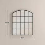 Arlon Arch Wall Mirror, 90 x 80 cm | Black