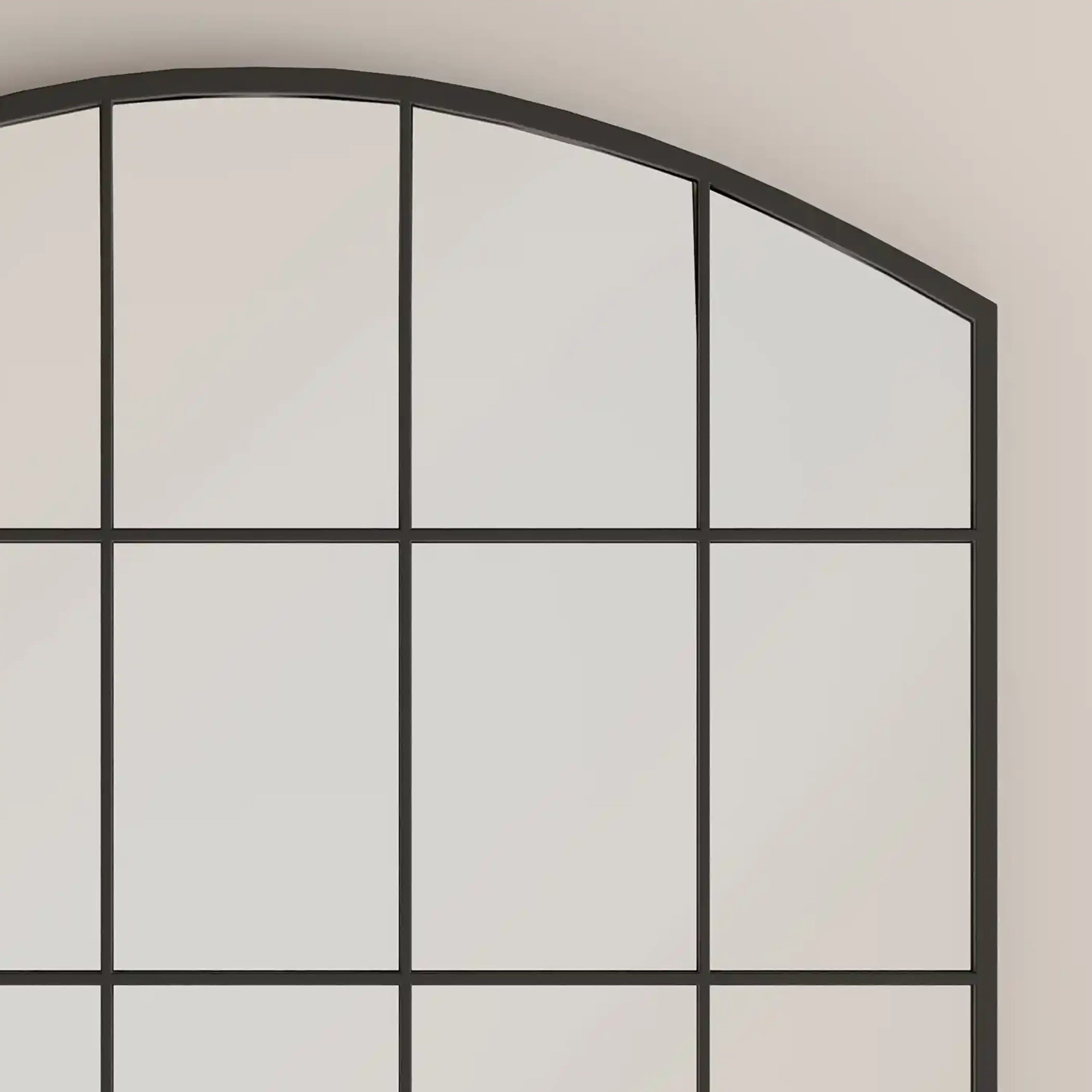 Arlon Arch Wall Mirror, 90 x 80 cm | Black