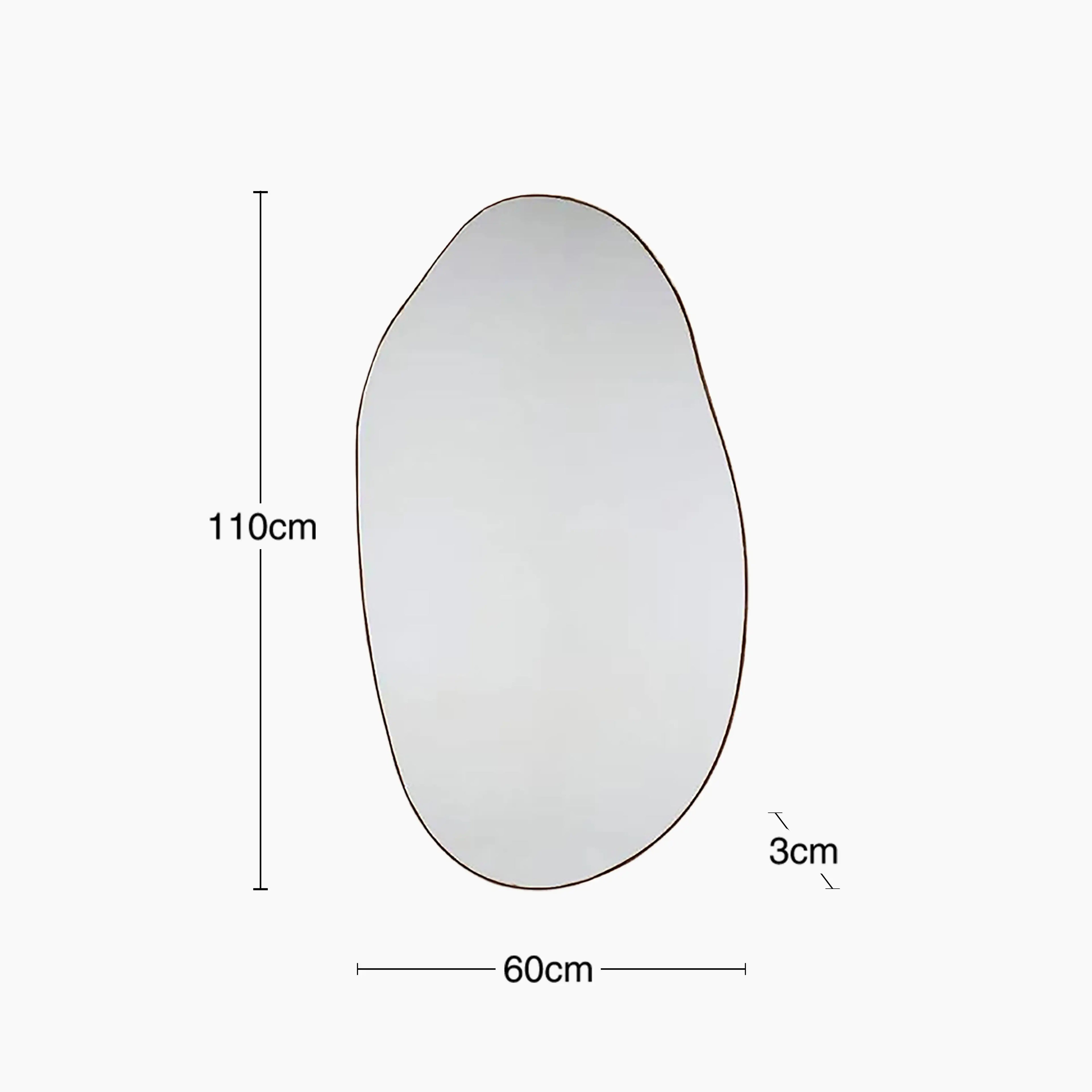 Dutton Pond Wall Mirror,  110 x 60 cm| Walnut