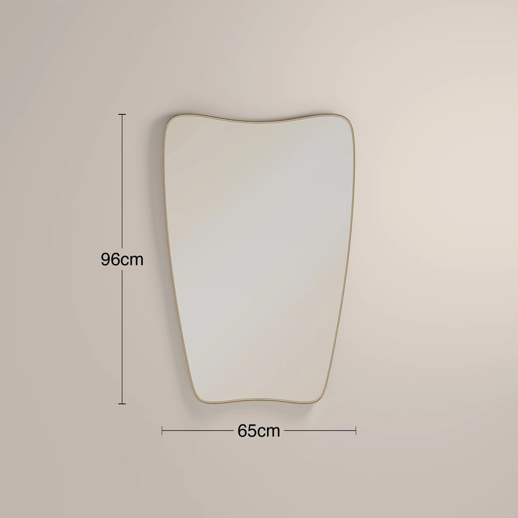 Gabriel Wall Mirror, 96 x 65 cm | Brass