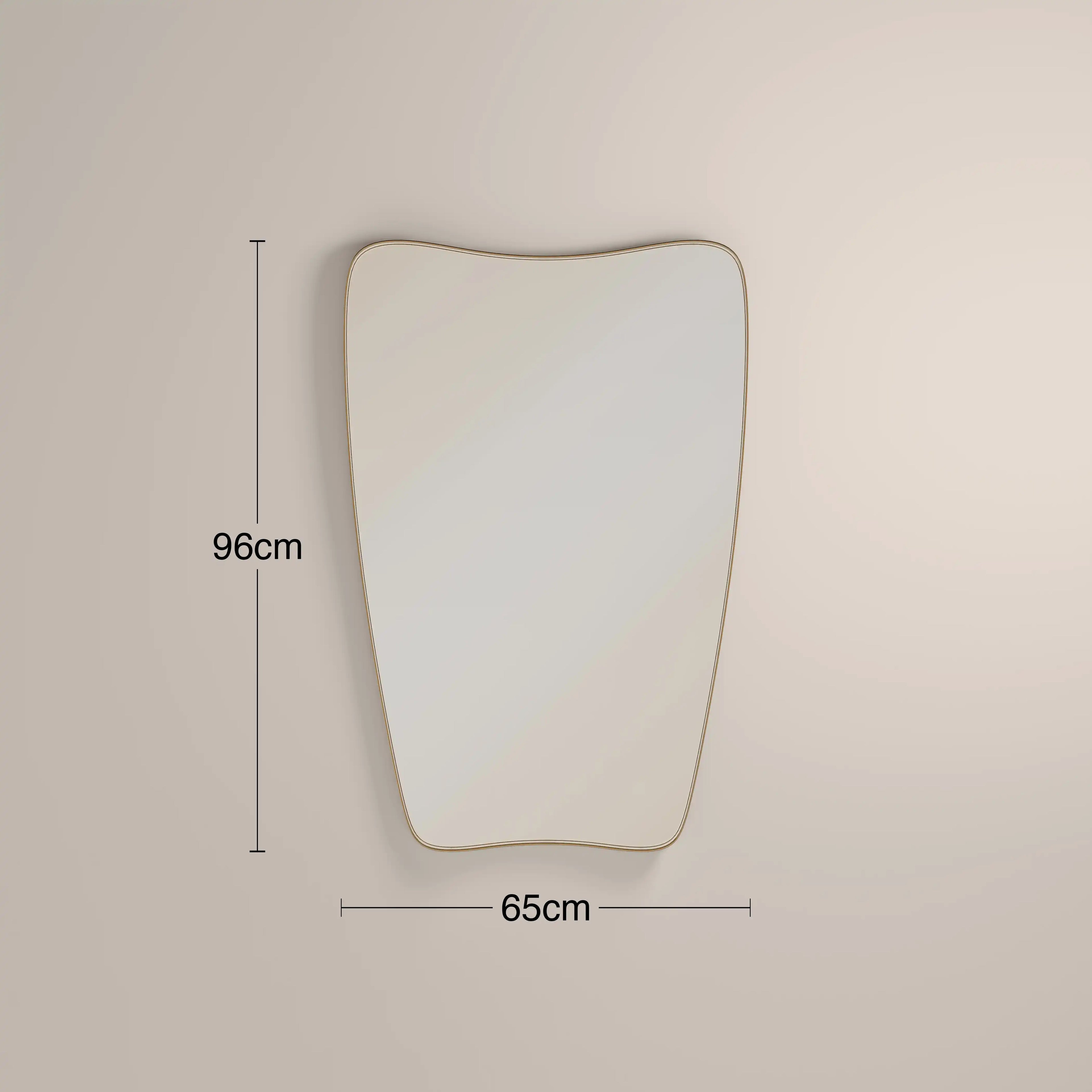 Gabriel Wall Mirror, 96 x 65 cm | Brass