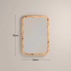Kolson Rectangle Wall Mirror,  76 x 53 cm| Burl Wood