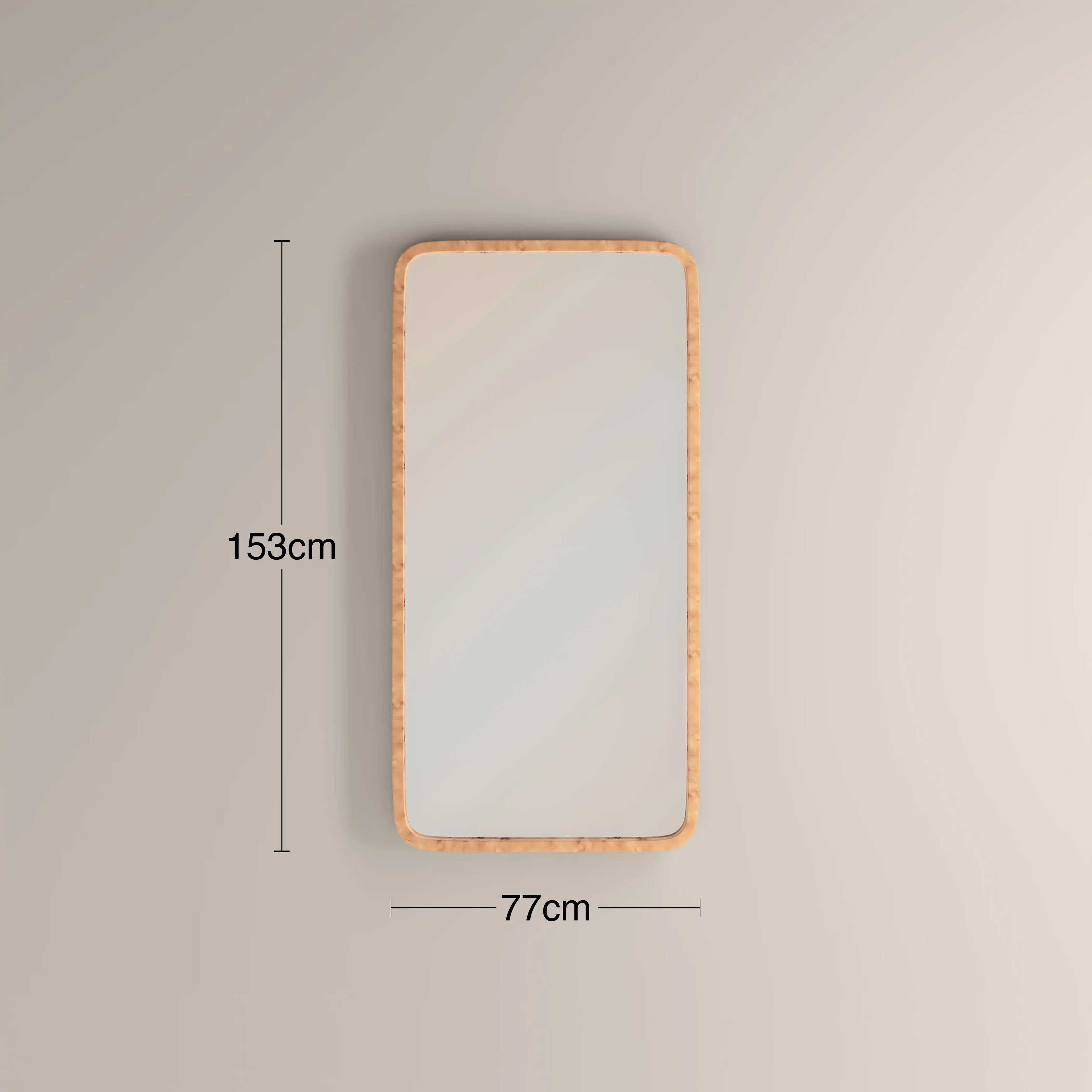 Kolson Rectangle Full Length Mirror, 153 x 77 cm | Burl Wood