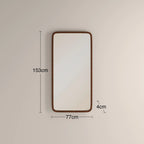 Kolson Rectangle Full Length Mirror,  153 x 77 cm| Walnut Burl Wood
