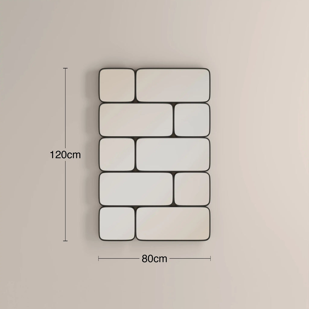 Kaya Rectangle Full Length Mirror, 120 x 80 cm | Black