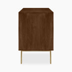 Jude Wooden Sideboard | Dark Mango Wood & Brass