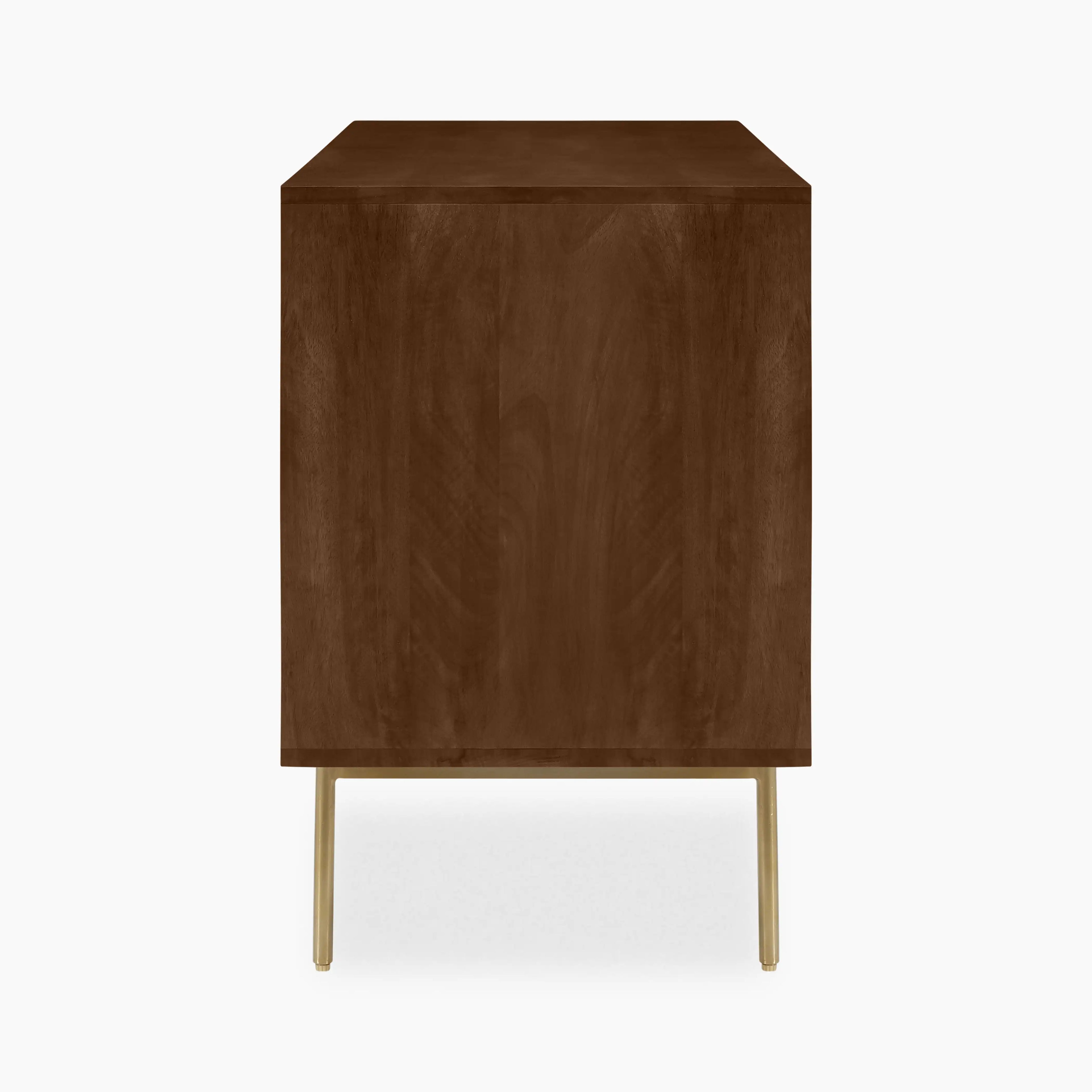 Jude Wooden Sideboard | Dark Mango Wood & Brass