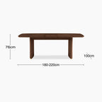 Caleb 6 Chairs Dining Set | Natural Weave & Walnut