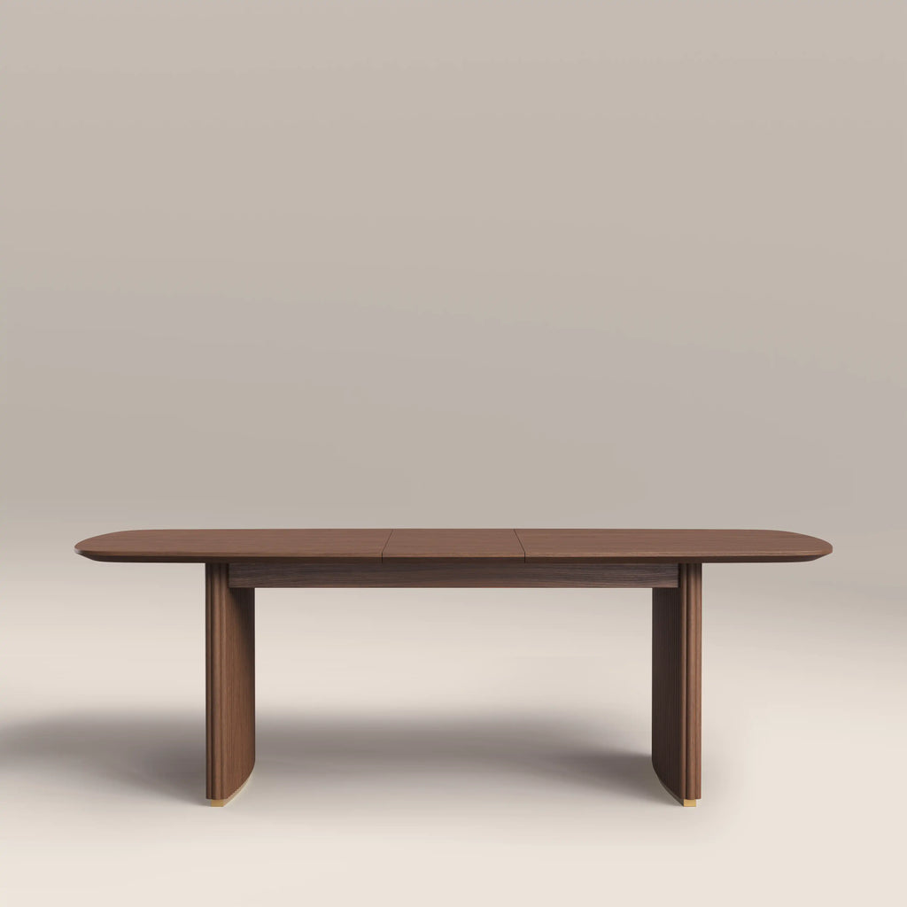 Caleb 6-8 Seat Rectangle Wooden Extendable Dining Table | Walnut
