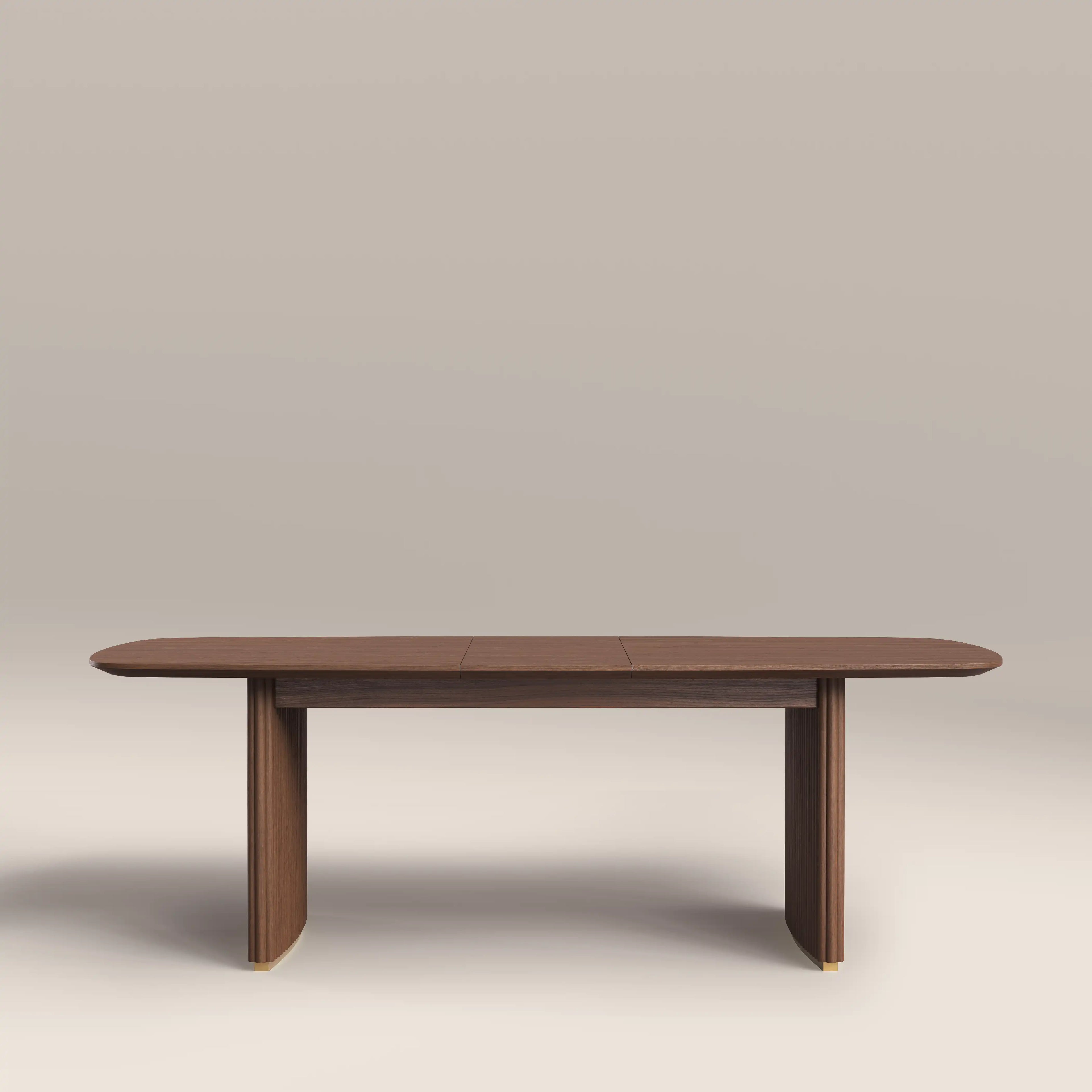 Caleb 6-8 Seat Rectangle Wooden Extendable Dining Table | Walnut