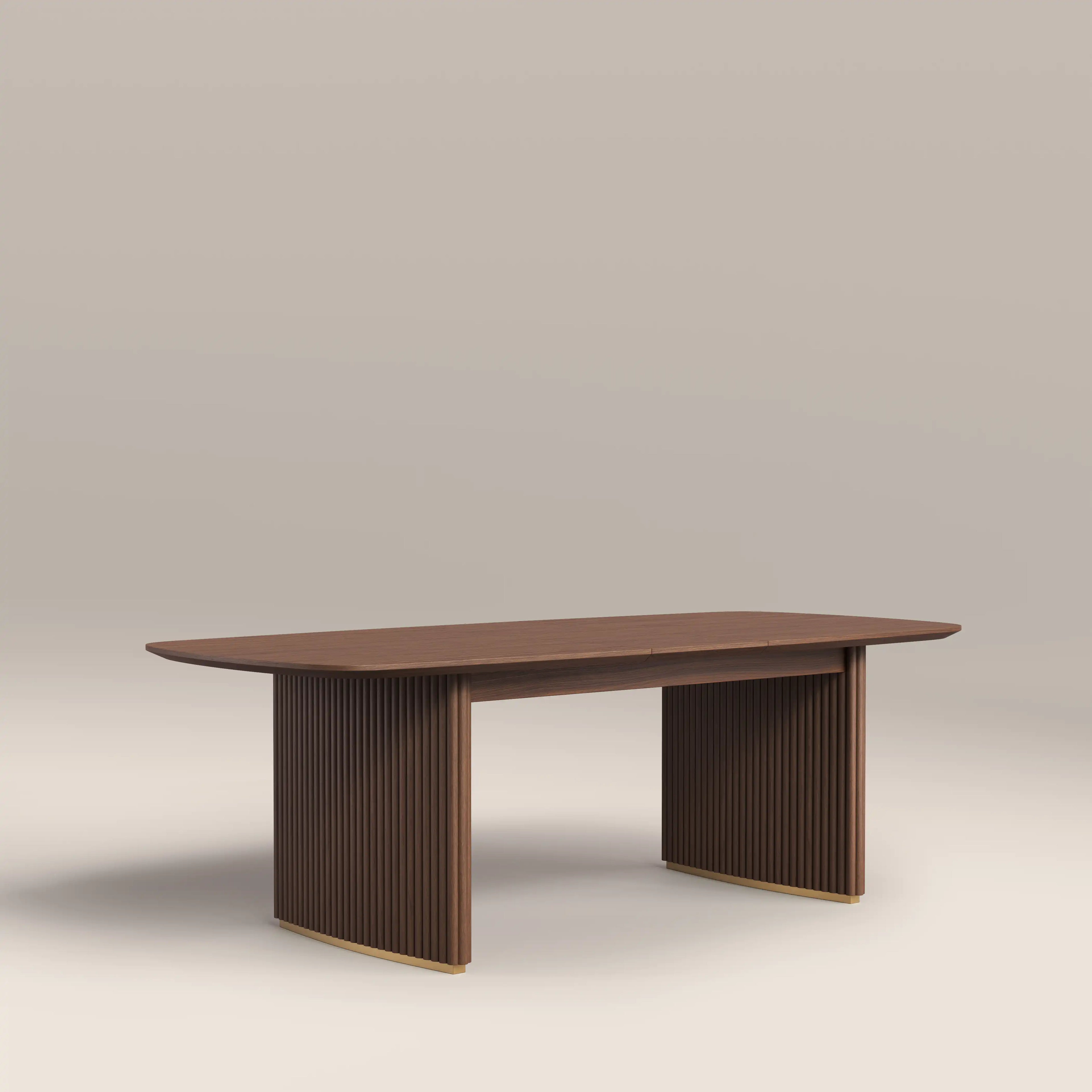 Caleb 6-8 Seat Rectangle Wooden Extendable Dining Table | Walnut