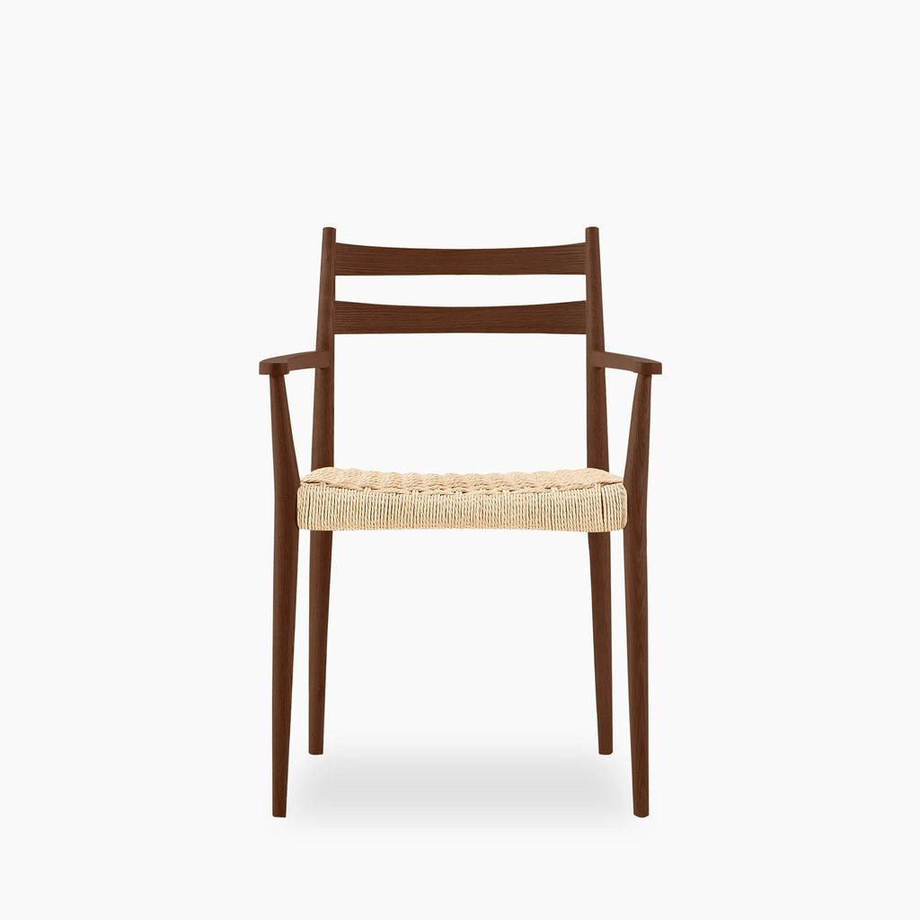 Caleb 6 Chairs Dining Set | Natural Weave & Walnut