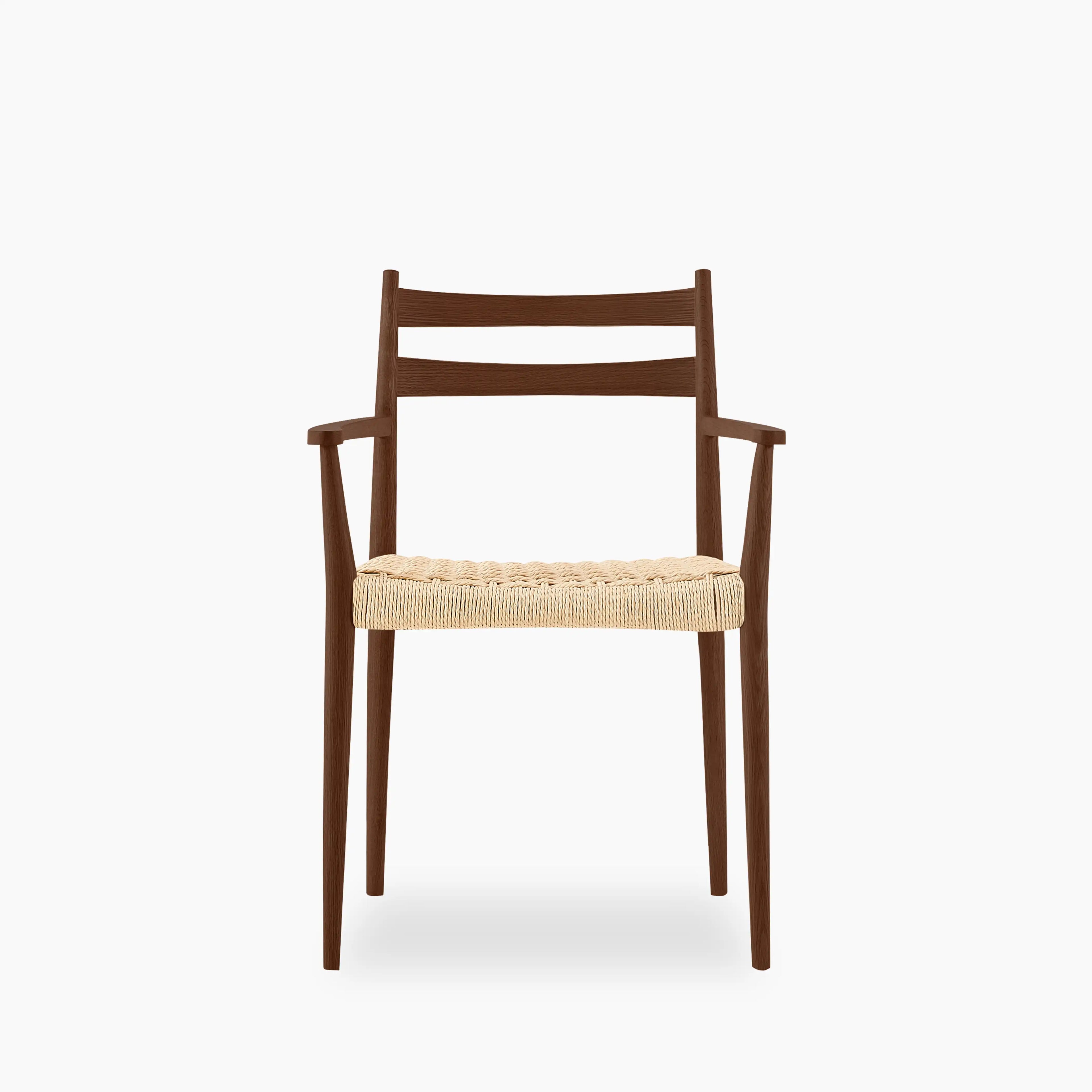 Caleb 6 Chairs Dining Set | Natural Weave & Walnut
