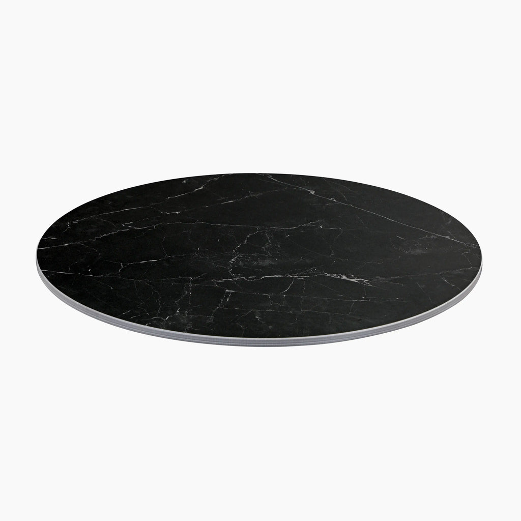 Delina Round Table Top | Black Sintered Stone