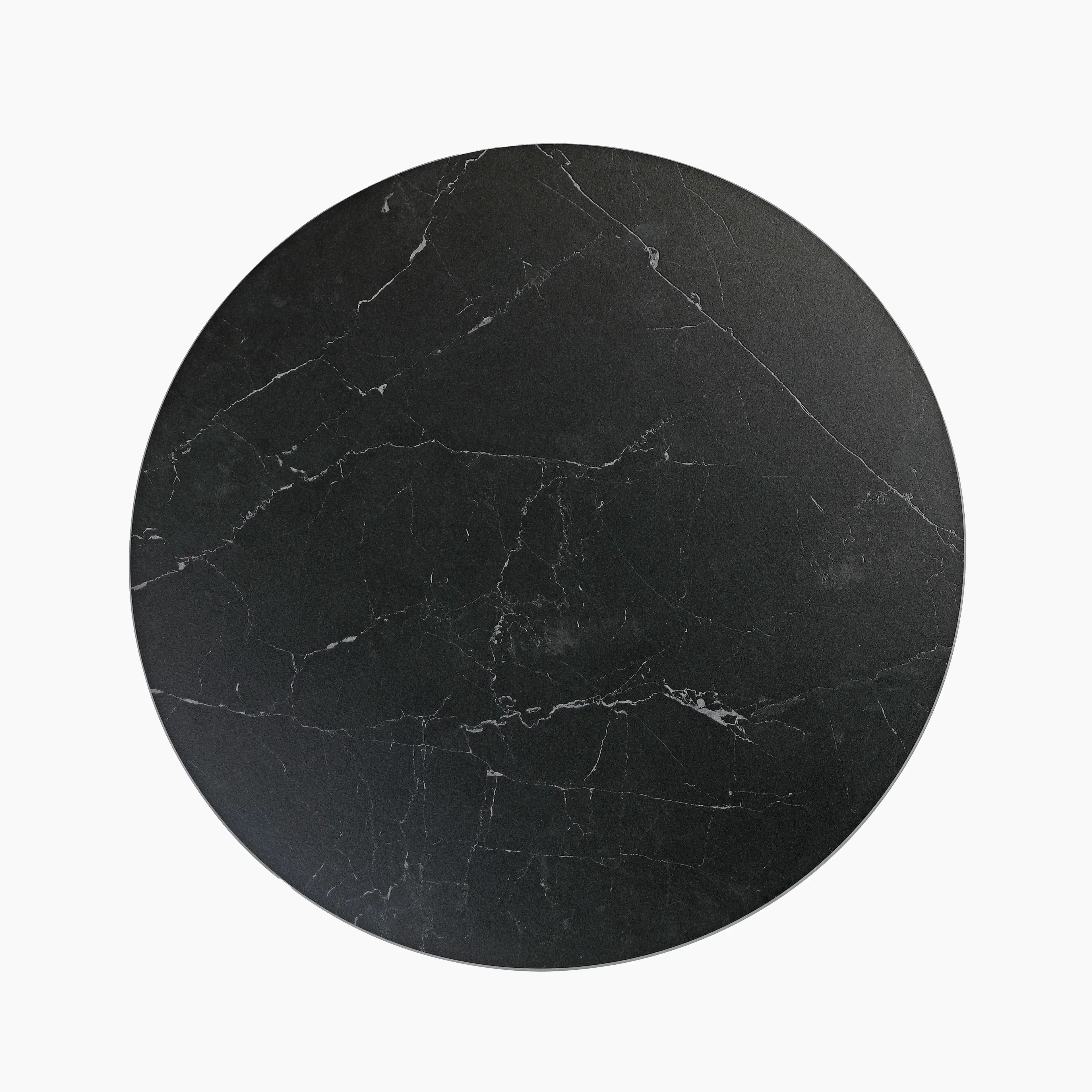 Delina Round Table Top | Black Sintered Stone