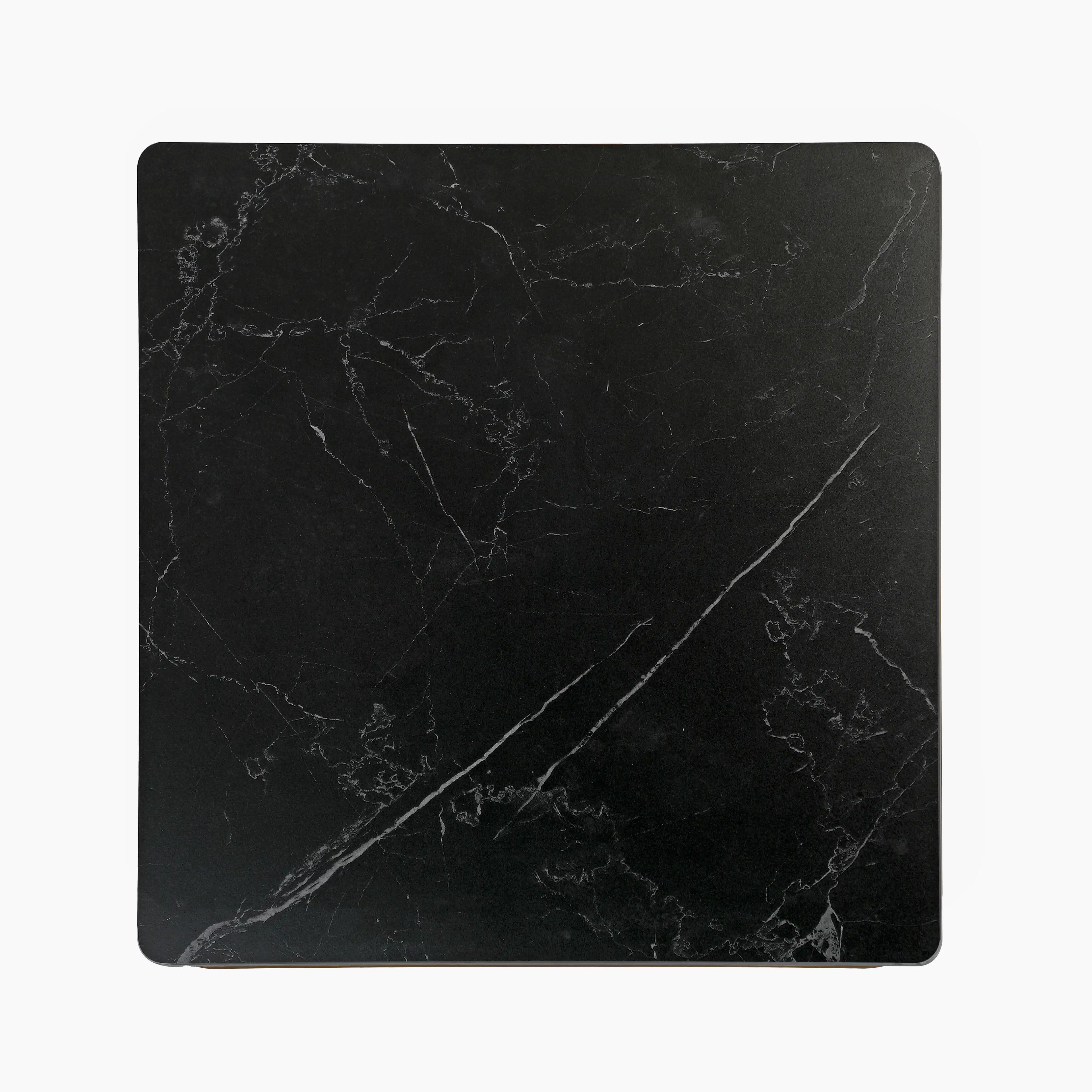 Delina Square Table Top | Black Sintered Stone