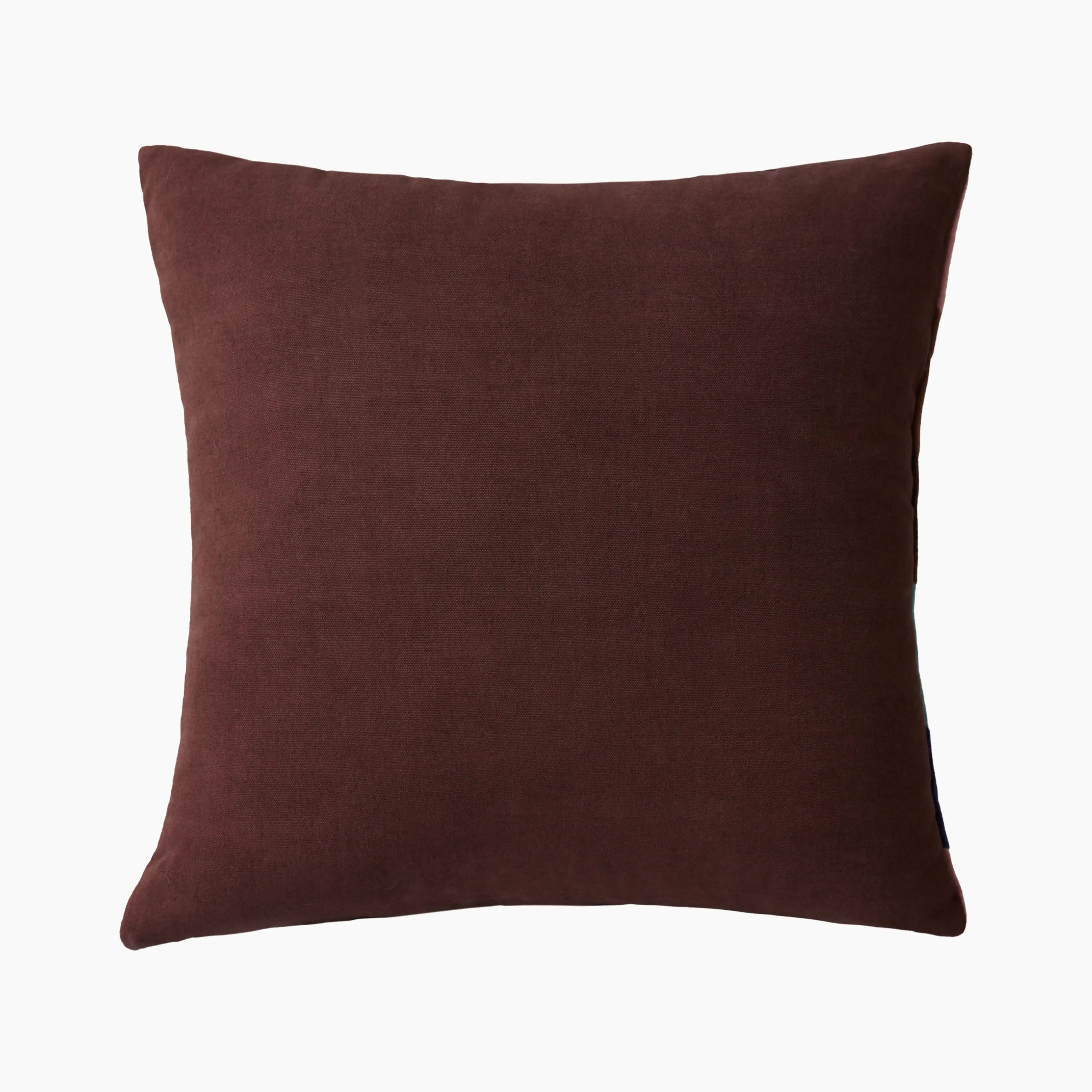 HKliving Striped Square Velvet Cushion | Multicolour