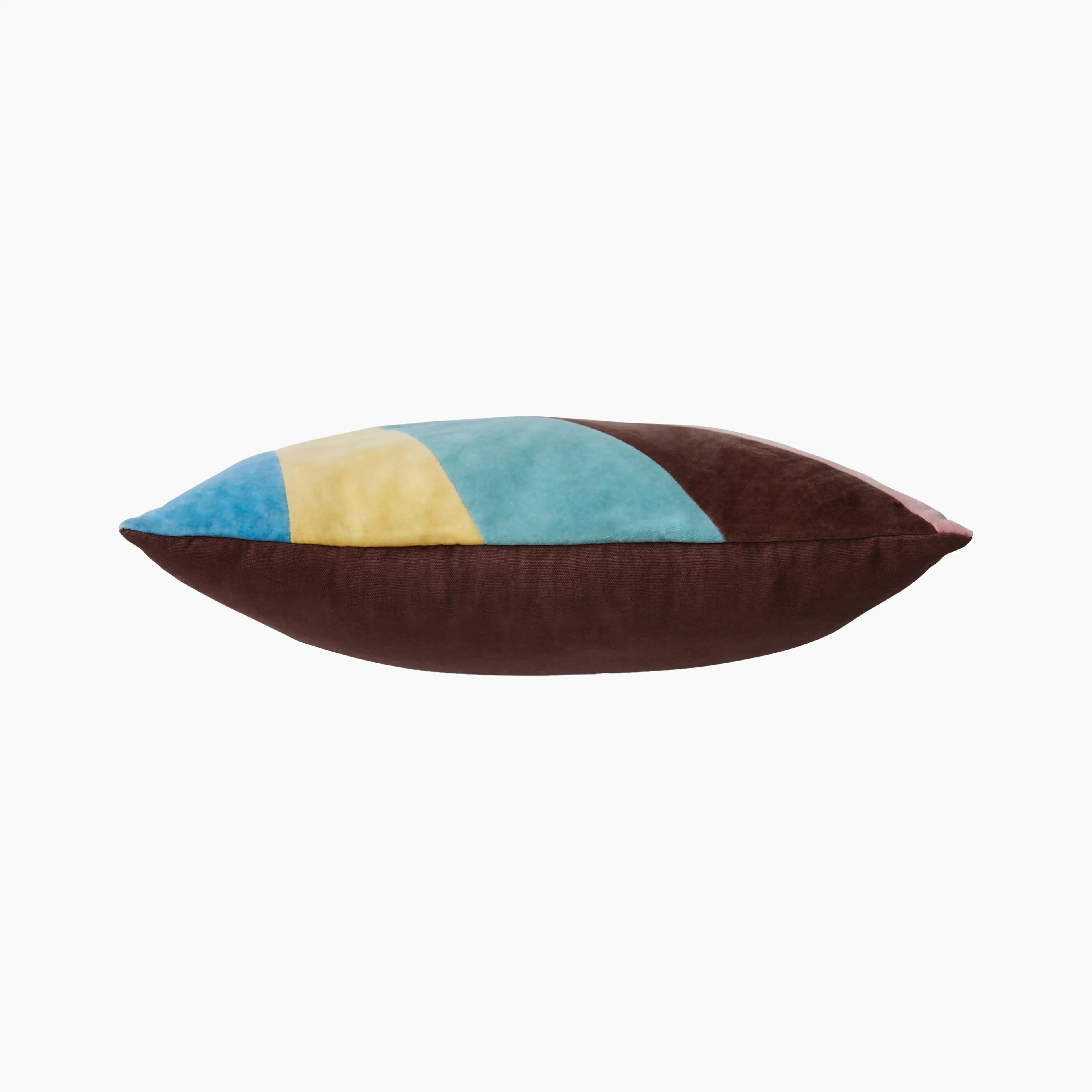 HKliving Striped Square Velvet Cushion | Multicolour